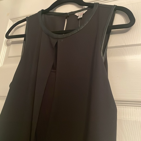 Guess Layered Tank Top With Sheer Black Mesh - Picture 2 of 4
